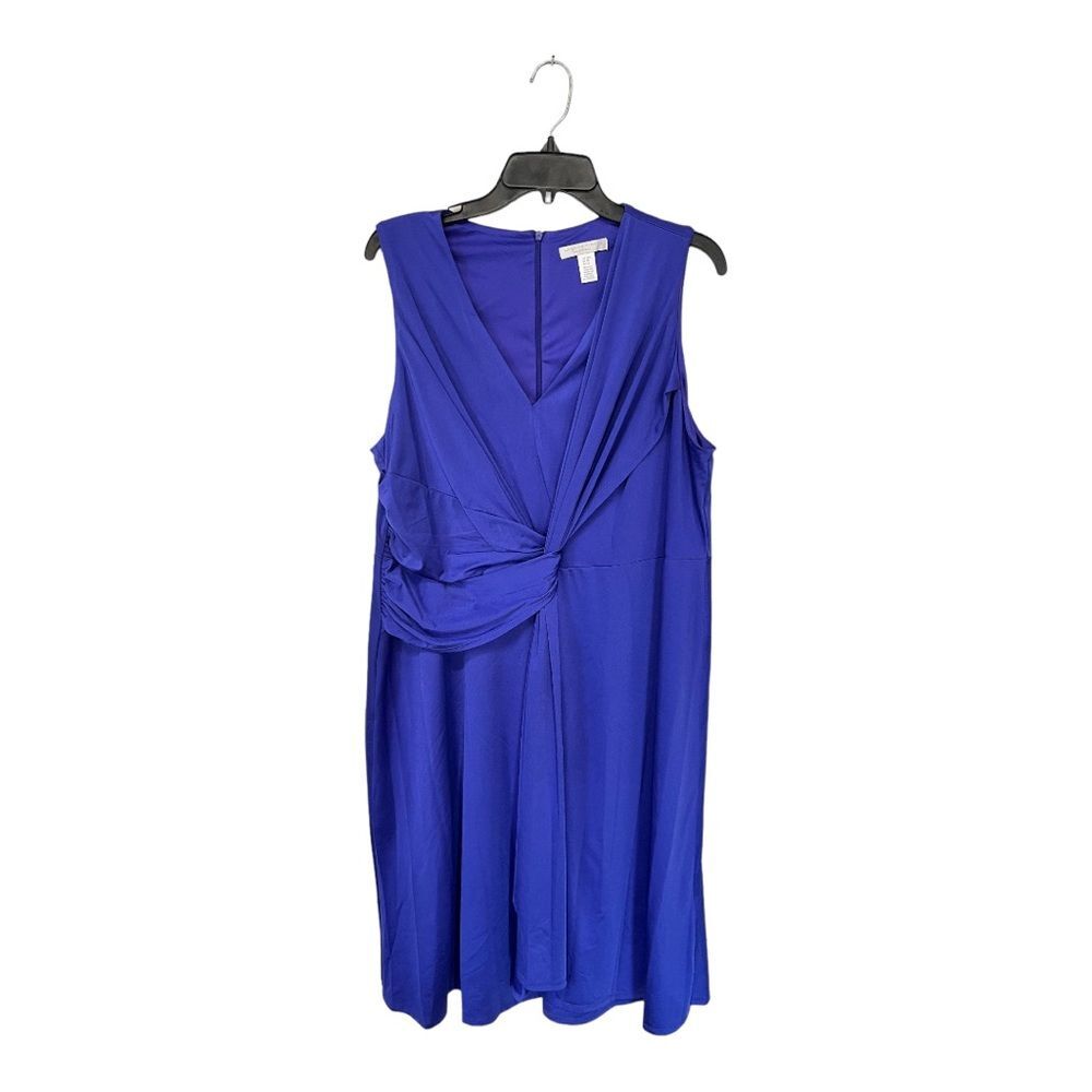 NWOT London Times | Magenta Satin Cocktail Shirt‎ Dress Plus Size 16W